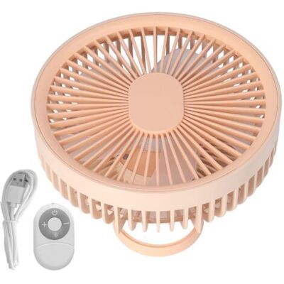ABYSSE Ventilateur De Bureau 2 En 1 En Abs Pp 4000 Mah, 3 Vitesses, Chargement Usb, Ventilateur De Plafond Portable Pour Camping Avec Télécommande, Rose - Publicité ABYSSE Ventilateur De Bureau 2 En 1 En Abs Pp 4000 Mah, 3 Vitesses, Chargement Usb, Ventilateur De Plafond Portable Pour Camping Avec Télécommande, Rose - Publicité