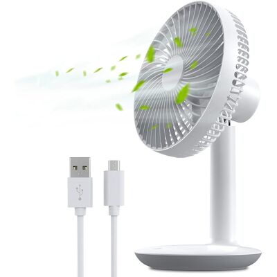 OEM Mini Ventilateur Bureau, Ventilateur Usb Rechargeable À 4000 Mah Batterie - 4 Vitesses, 16cm Petit Ventilateur De Table Silencieux , Réglable 50°, Portable Personnel Fan Pour Bureau, Chambre, Maison - Publicité OEM Mini Ventilateur Bureau, Ventilateur Usb Rechargeable À 4000 Mah Batterie - 4 Vitesses, 16cm Petit Ventilateur De Table Silencieux , Réglable 50°, Portable Personnel Fan Pour Bureau, Chambre, Maison - Publicité