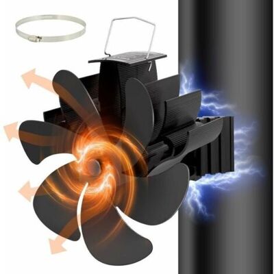 ABYSSE Ventilateur De Cheminée Poele,6 Pales,ventilateur De Poêle À Fonctionnement Silencieux Ventilateur De Cheminée À Énergie Thermique,alimenté Par La Chaleur,sans Electricité - Publicité ABYSSE Ventilateur De Cheminée Poele,6 Pales,ventilateur De Poêle À Fonctionnement Silencieux Ventilateur De Cheminée À Énergie Thermique,alimenté Par La Chaleur,sans Electricité - Publicité