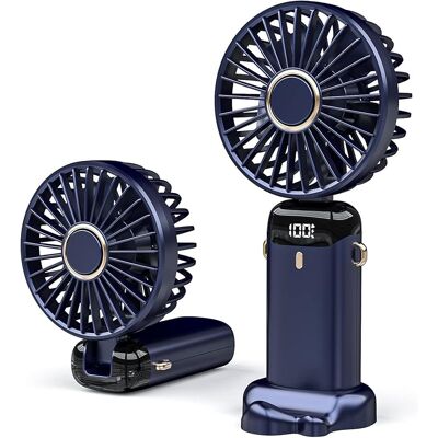 SANS MARQUE Mini Ventilateur Portatif - Batterie Rechargeable Usb C - 5 Vitesses - Aromathérapie - Pour L'Extérieur, Les Voyages, Le Bureau - Bleu Foncé - Publicité SANS MARQUE Mini Ventilateur Portatif - Batterie Rechargeable Usb C - 5 Vitesses - Aromathérapie - Pour L'Extérieur, Les Voyages, Le Bureau - Bleu Foncé - Publicité