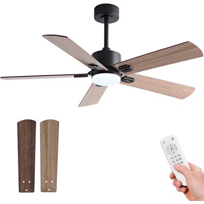 ACKERMAN Ventilateur De Plafond 42 Pouces Avec Lumière, Ventilateur De Plafond Noir Moderne Avec Télécommande, Ventilateur Intérieur De Style Ferme Avec Pales À Double Finition, Moteur Silencieux Et Puissant, - Publicité ACKERMAN Ventilateur De Plafond 42 Pouces Avec Lumière, Ventilateur De Plafond Noir Moderne Avec Télécommande, Ventilateur Intérieur De Style Ferme Avec Pales À Double Finition, Moteur Silencieux Et Puissant, - Publicité