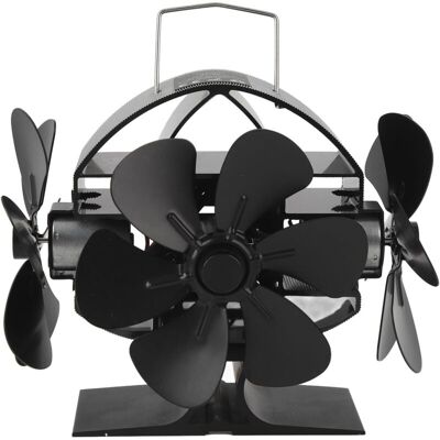 PELTOR Ventilateur De Poêle À Bois Alimenté Par La Chaleur, 3 Têtes, 18 Pales En Aluminium, Soufflant À 270 Degrés, Ventilateur Thermique Avec Poignée De Protection Pour Poêle À Bois/granulés/brûleur À Bûche - Publicité PELTOR Ventilateur De Poêle À Bois Alimenté Par La Chaleur, 3 Têtes, 18 Pales En Aluminium, Soufflant À 270 Degrés, Ventilateur Thermique Avec Poignée De Protection Pour Poêle À Bois/granulés/brûleur À Bûche - Publicité