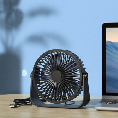 MOXIE Aougo – Ventilateur De Table Usb Silencieux 3 Vitesses – Rotation 360° – Niveau Sonore 50 Db – Compact Pour Bureau, Maison, Camping - Publicité MOXIE Aougo – Ventilateur De Table Usb Silencieux 3 Vitesses – Rotation 360° – Niveau Sonore 50 Db – Compact Pour Bureau, Maison, Camping - Publicité