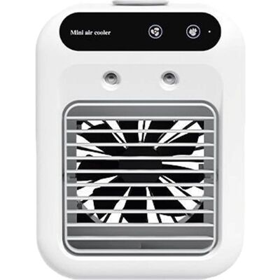 Vision Climatiseur Portable 3 En 1, Mini Refroidisseur D'Air Et Humidificateur À 2 Vitesses, Rechargeable Et Silencieux, Pour Bureau, Chambre, Bureau, Voiture Et Petite Pièce (blanc) - Publicité Vision Climatiseur Portable 3 En 1, Mini Refroidisseur D'Air Et Humidificateur À 2 Vitesses, Rechargeable Et Silencieux, Pour Bureau, Chambre, Bureau, Voiture Et Petite Pièce (blanc) - Publicité
