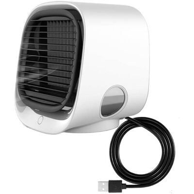 Ortviai Climatiseur Portable Usb 3 Vitesses Avec Lumière Led Nocturne 7 Couleurs, Refroidisseur Évaporatif Pour Chambre, Camping, Vr Et Tente - Publicité Ortviai Climatiseur Portable Usb 3 Vitesses Avec Lumière Led Nocturne 7 Couleurs, Refroidisseur Évaporatif Pour Chambre, Camping, Vr Et Tente - Publicité
