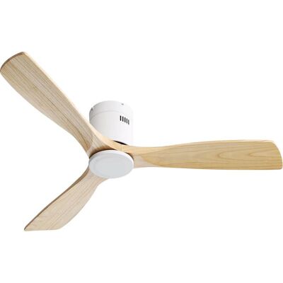ACKERMAN Ventilateur De Plafond 132 Cm Sans Lumière, 3 Pales En Bois Massif, Avec Télécommande, 6 Niveaux De Vitesse, Minuterie - Publicité ACKERMAN Ventilateur De Plafond 132 Cm Sans Lumière, 3 Pales En Bois Massif, Avec Télécommande, 6 Niveaux De Vitesse, Minuterie - Publicité
