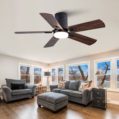 ACKERMAN Ventilateur De Plafond Noir Plat 42 Pouces Avec Télécommande, Led 3 Couleurs À Variation Continue, Moteur Dc Silencieux Réversible Avec Fonction Mémoire, Utilisation Intérieure Et Extérieure Pour Cham - Publicité ACKERMAN Ventilateur De Plafond Noir Plat 42 Pouces Avec Télécommande, Led 3 Couleurs À Variation Continue, Moteur Dc Silencieux Réversible Avec Fonction Mémoire, Utilisation Intérieure Et Extérieure Pour Cham - Publicité