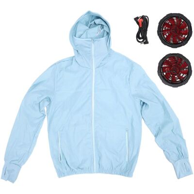 MOXIE Veste De Travail Climatisée Rafraîchissante Avec Ventilateur À 3 Pales, 3 Vitesses De Ventilation, Alimentation Usb, Flux D'Air Important, Protection Solaire, Taille 2xl - Publicité MOXIE Veste De Travail Climatisée Rafraîchissante Avec Ventilateur À 3 Pales, 3 Vitesses De Ventilation, Alimentation Usb, Flux D'Air Important, Protection Solaire, Taille 2xl - Publicité