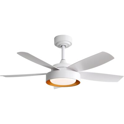 ACKERMAN Ventilateur De Plafond 42 Pouces Avec Luminaire Led 22w Et Télécommande, Moteur À Courant Continu Réversible, Blanc Pour Chambre À Coucher - Publicité ACKERMAN Ventilateur De Plafond 42 Pouces Avec Luminaire Led 22w Et Télécommande, Moteur À Courant Continu Réversible, Blanc Pour Chambre À Coucher - Publicité