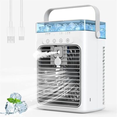 ANDOO Climatiseur Mobile, 1000ml Climatiseur Portable, Rafraîchisseur D'Air Évaporatif Personnel, 3 Vitesses, Ventilateur Rafraîchissant Pour Voiture, Bureau, Camping, Chambre, Bureau [classe Énergétique A+ - Publicité ANDOO Climatiseur Mobile, 1000ml Climatiseur Portable, Rafraîchisseur D'Air Évaporatif Personnel, 3 Vitesses, Ventilateur Rafraîchissant Pour Voiture, Bureau, Camping, Chambre, Bureau [classe Énergétique A+ - Publicité