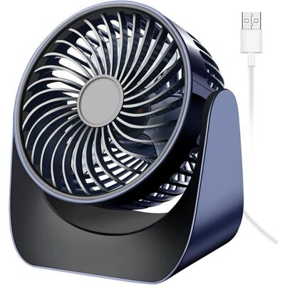URSUS Ventilateur, Ventilateur Usb Silencieux, Ventilateur De Table À 360°, Ventilateur De Table Usb À 3 Vitesses, Ventilateur De Table Pour Chambre À Coucher, Camping-car,bleu - Publicité URSUS Ventilateur, Ventilateur Usb Silencieux, Ventilateur De Table À 360°, Ventilateur De Table Usb À 3 Vitesses, Ventilateur De Table Pour Chambre À Coucher, Camping-car,bleu - Publicité