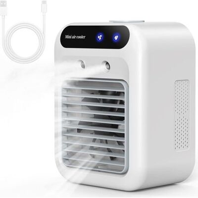 IRISFR Lntyq Climatiseur Portable, Climatiseur Mobile Silencieux, Refroidisseur D'Air De 500 Ml, Rafraichisseur D'Air,2vitesses+2modes De Brumisation, Réglage De La Direction Du Vent À 15°,mini Climatiseur - Publicité IRISFR Lntyq Climatiseur Portable, Climatiseur Mobile Silencieux, Refroidisseur D'Air De 500 Ml, Rafraichisseur D'Air,2vitesses+2modes De Brumisation, Réglage De La Direction Du Vent À 15°,mini Climatiseur - Publicité
