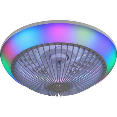 ACKERMAN Ventilateur De Plafond 15 Pouces Avec Éclairage Led Rgb, Contrôle Par Application – 7 Pales Abs Transparentes, Silencieux, Changement 3 Couleurs + Rgb, Variateur, Minuterie (1/2/4h) - Publicité ACKERMAN Ventilateur De Plafond 15 Pouces Avec Éclairage Led Rgb, Contrôle Par Application – 7 Pales Abs Transparentes, Silencieux, Changement 3 Couleurs + Rgb, Variateur, Minuterie (1/2/4h) - Publicité