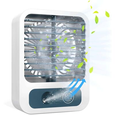 BRINSEA Mini Ventilateur De Bureau, Ventilateur Brume Avec 60ml Réservoir D'Eau, 3 Vitesses Ventilateur Usb Rechargeable, Ventilateur Silencieux Idéal Pour La Maison, Le Bureau, Extérieur - Publicité BRINSEA Mini Ventilateur De Bureau, Ventilateur Brume Avec 60ml Réservoir D'Eau, 3 Vitesses Ventilateur Usb Rechargeable, Ventilateur Silencieux Idéal Pour La Maison, Le Bureau, Extérieur - Publicité