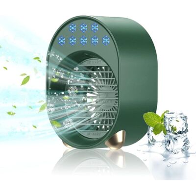 OEM Mini Climatiseur Portable Sans Évacuation, Ventilateur Silencieux Chambre, Clim Mobile Rechargeable Usb Petit Humidificateur(vert) - Publicité OEM Mini Climatiseur Portable Sans Évacuation, Ventilateur Silencieux Chambre, Clim Mobile Rechargeable Usb Petit Humidificateur(vert) - Publicité