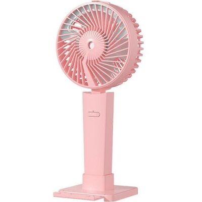 FLAMMKRAFT Ventilateur Portable Silencieux, Mini Ventilateur Rechargeable Usb Avec Brumisateur Et Lumière Led. Publicité FLAMMKRAFT Ventilateur Portable Silencieux, Mini Ventilateur Rechargeable Usb Avec Brumisateur Et Lumière Led. Publicité