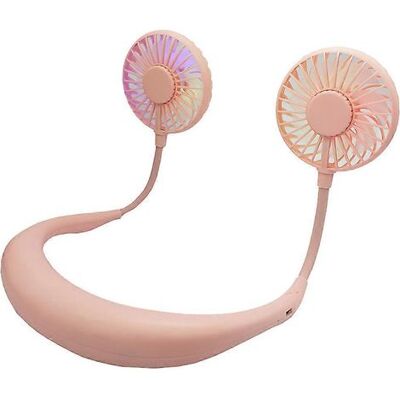FLAMMKRAFT Nouveau Mini Ventilateur Portable Led Rechargeable Usb, Style À Suspendre Au Cou, Double Refroidisseur - Publicité FLAMMKRAFT Nouveau Mini Ventilateur Portable Led Rechargeable Usb, Style À Suspendre Au Cou, Double Refroidisseur - Publicité