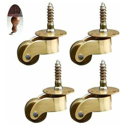 ABYSSE Roulettes 4x Roulettes Pivotantes, Roulettes Pour Meubles En Laiton, Roulettes De Transport, Roulettes Pivotantes, Roulement Silencieux, Pour Meubles, Appareils & Équipements, Petites Mini Ro - Publicité ABYSSE Roulettes 4x Roulettes Pivotantes, Roulettes Pour Meubles En Laiton, Roulettes De Transport, Roulettes Pivotantes, Roulement Silencieux, Pour Meubles, Appareils & Équipements, Petites Mini Ro - Publicité