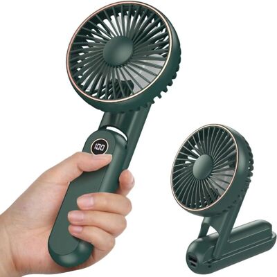 MOXIE Aougo – Mini Ventilateur Portable Rechargeable Usb 2500 Mah – 5 Vitesses Réglables – Conception Pliable – Affichage Capacité Batterie - Publicité MOXIE Aougo – Mini Ventilateur Portable Rechargeable Usb 2500 Mah – 5 Vitesses Réglables – Conception Pliable – Affichage Capacité Batterie - Publicité
