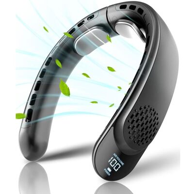 Vision Ventilateur De Cou Portable, Batterie 4000 Mah, Rechargeable Par Usb, 3 Vitesses, Flux D'Air À 360°, Affichage Led, Pour La Maison, Le Bureau Et Les Voyages - Publicité Vision Ventilateur De Cou Portable, Batterie 4000 Mah, Rechargeable Par Usb, 3 Vitesses, Flux D'Air À 360°, Affichage Led, Pour La Maison, Le Bureau Et Les Voyages - Publicité