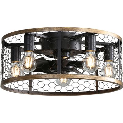 ACKERMAN Ventilateur De Plafond Industriel 20 Pouces En Cage – Avec 7 Pales Abs, Télécommande Et Moteur Dc Réversible. Ventilateur Encastré Compact Pour Style Ferme Et Industriel - Publicité ACKERMAN Ventilateur De Plafond Industriel 20 Pouces En Cage – Avec 7 Pales Abs, Télécommande Et Moteur Dc Réversible. Ventilateur Encastré Compact Pour Style Ferme Et Industriel - Publicité