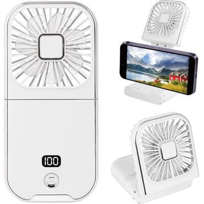 LUMIERE Ventilateur Pliable Portable, Mini Ventilateur Personnel Rechargeable Par Usb, Ventilateur De Cou, Ventilateur De Bureau Pliable À 180° Alimenté Par Batterie (blanc) - Publicité LUMIERE Ventilateur Pliable Portable, Mini Ventilateur Personnel Rechargeable Par Usb, Ventilateur De Cou, Ventilateur De Bureau Pliable À 180° Alimenté Par Batterie (blanc) - Publicité