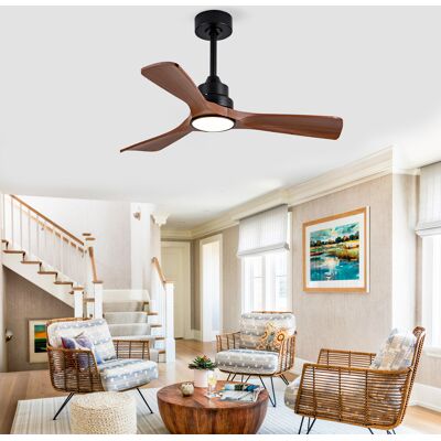 ACKERMAN Ventilateur De Plafond 42 Pouces Avec Lumière Et Télécommande, Variateur, Ventilateur De Plafond Moderne Couleur Noyer, Moteur Dc Silencieux, Ventilateur Intérieur Et Extérieur Avec Lumière Pour Terra - Publicité ACKERMAN Ventilateur De Plafond 42 Pouces Avec Lumière Et Télécommande, Variateur, Ventilateur De Plafond Moderne Couleur Noyer, Moteur Dc Silencieux, Ventilateur Intérieur Et Extérieur Avec Lumière Pour Terra - Publicité