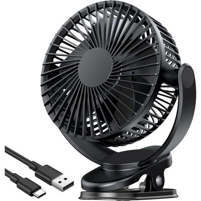 Vision Ventilateur De Bureau Usb Rechargeable À Pince, 3 Vitesses, Batterie 5000 Mah, Rotation 720°, Pince Robuste Pour La Maison, Le Camping, Le Tapis De Course Et La Voiture - Publicité Vision Ventilateur De Bureau Usb Rechargeable À Pince, 3 Vitesses, Batterie 5000 Mah, Rotation 720°, Pince Robuste Pour La Maison, Le Camping, Le Tapis De Course Et La Voiture - Publicité