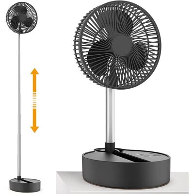MOXIE Ventilateur Sur Pied Oscillant 10000 Mah, Ventilateur De Batterie Portable 20cm, Ventilateur De Bureau Rechargeable, 3 Vitesses, Réglable En Hauteur, Pour La Maison,camping,tente,voyages, L'Extérieur - Publicité MOXIE Ventilateur Sur Pied Oscillant 10000 Mah, Ventilateur De Batterie Portable 20cm, Ventilateur De Bureau Rechargeable, 3 Vitesses, Réglable En Hauteur, Pour La Maison,camping,tente,voyages, L'Extérieur - Publicité