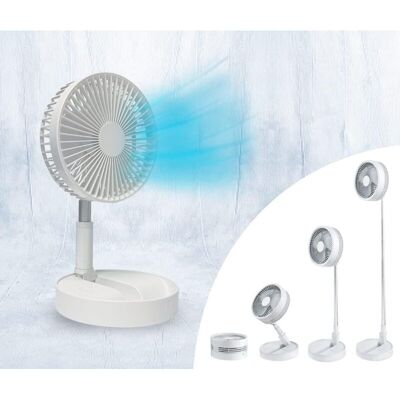 MOXIE Fold & Cold – Mini Ventilateur Extensible Avec Batterie – Ventilateur Usb Puissant Avec 10 H D'Autonomie – Ventilateur Sur Pied Et Table Flexible – Extensible Jusqu'à 1 M De Hauteur - Publicité MOXIE Fold & Cold – Mini Ventilateur Extensible Avec Batterie – Ventilateur Usb Puissant Avec 10 H D'Autonomie – Ventilateur Sur Pied Et Table Flexible – Extensible Jusqu'à 1 M De Hauteur - Publicité