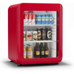 Klarstein Audrey Evo Réfrigérateur À Boissons - 68 L, Porte À Double Vitrage, Led, Thermostat Mécanique, 0-10°c, Classe Énergétique C, Design Rétro, Rouge - Publicité Klarstein Audrey Evo Réfrigérateur À Boissons - 68 L, Porte À Double Vitrage, Led, Thermostat Mécanique, 0-10°c, Classe Énergétique C, Design Rétro, Rouge - Publicité