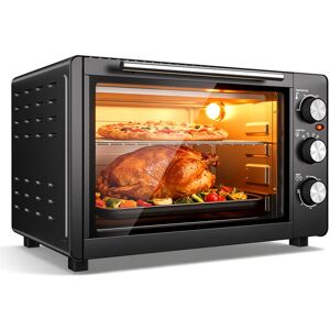 PATBRELA Mini Four Chaleur Tournante 32 L, 100°c-230°c, Lumière Intégrée,four Posable 1500 W, Minuteur 60 Min, Noir/inox - Publicité PATBRELA Mini Four Chaleur Tournante 32 L, 100°c-230°c, Lumière Intégrée,four Posable 1500 W, Minuteur 60 Min, Noir/inox - Publicité