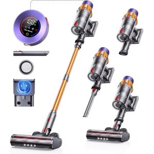 Blossom - Aspirateur Balai Sans Fil,550w/45kpa,60min,aspirateur Sans Fil Puissant,capacité De 1,5 L,avec Écran Tactile Pour Les Poils D'Animaux/sols Durs - Doré - Publicité Blossom - Aspirateur Balai Sans Fil,550w/45kpa,60min,aspirateur Sans Fil Puissant,capacité De 1,5 L,avec Écran Tactile Pour Les Poils D'Animaux/sols Durs - Doré - Publicité