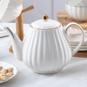 OEM Cafetière Service À Cafe Théière Européenne Distributeur De Café Réservoir D'Eau Outil De Thé De L'Après-midi Porte-café Céramique Blanche,800ml - Publicité OEM Cafetière Service À Cafe Théière Européenne Distributeur De Café Réservoir D'Eau Outil De Thé De L'Après-midi Porte-café Céramique Blanche,800ml - Publicité