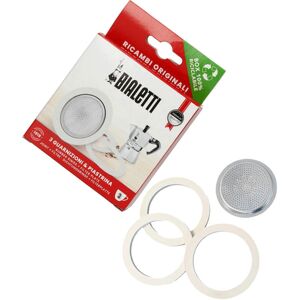 Bialetti Kit 3 Joints Et Plaque 2 Tasses Moka D'Origine - Publicité Bialetti Kit 3 Joints Et Plaque 2 Tasses Moka D'Origine - Publicité