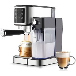 Sjlerst - Machine À Espresso, Pour Espresso/cappuccino/latte, Avec Mousseur À Lait Automatique, Avec Grand Réservoir D'Eau De 1000 Ml,20 Bar,1350 W - Publicité Sjlerst - Machine À Espresso, Pour Espresso/cappuccino/latte, Avec Mousseur À Lait Automatique, Avec Grand Réservoir D'Eau De 1000 Ml,20 Bar,1350 W - Publicité
