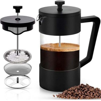 OEM Cafetière À Piston, French Press 1000 Ml,carafe Française Pour Café Filtre,cafetière(noir)-dou - Publicité OEM Cafetière À Piston, French Press 1000 Ml,carafe Française Pour Café Filtre,cafetière(noir)-dou - Publicité