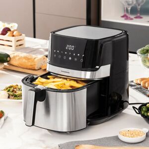 Blossom - Friteuse Air Fryer Sans Huile 5.5l 1700w,air Fryer Multifonction 8 Programmes,écran Tactile,alerte Aux Tremblements - Noir - Publicité Blossom - Friteuse Air Fryer Sans Huile 5.5l 1700w,air Fryer Multifonction 8 Programmes,écran Tactile,alerte Aux Tremblements - Noir - Publicité