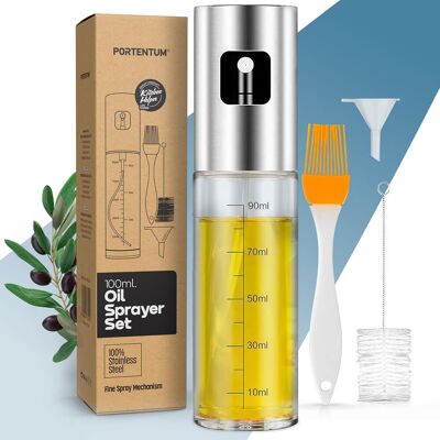 GRASSLIN 1 Pulvérisateur D'Huile 100 Ml, Acier Inoxydable, Verre Épais, Buse Anti-goutte, Cuisine Et Friteuse À Air - Publicité GRASSLIN 1 Pulvérisateur D'Huile 100 Ml, Acier Inoxydable, Verre Épais, Buse Anti-goutte, Cuisine Et Friteuse À Air - Publicité