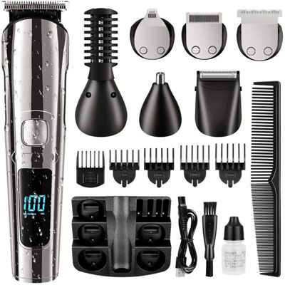 VOLISAU Tondeuse À Barbe, Tondeuse À Cheveux Sans Fil Pour Homme, Étanche Pour Le Corps, La Moustache, Le Nez, L'Oreille, Le Visage, Le Rasoir Électrique, Kit De Toilettage Tout En 1, Rechargeable Par Usb - Publicité VOLISAU Tondeuse À Barbe, Tondeuse À Cheveux Sans Fil Pour Homme, Étanche Pour Le Corps, La Moustache, Le Nez, L'Oreille, Le Visage, Le Rasoir Électrique, Kit De Toilettage Tout En 1, Rechargeable Par Usb - Publicité