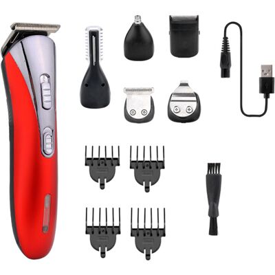 OEM Kit De Toilettage Professionnel 6 En 1 Étanche : Tondeuse À Barbe, Tondeuse À Cheveux, Tondeuse Pour Le Corps Et Le Nez, Rasoir Électrique. Publicité OEM Kit De Toilettage Professionnel 6 En 1 Étanche : Tondeuse À Barbe, Tondeuse À Cheveux, Tondeuse Pour Le Corps Et Le Nez, Rasoir Électrique. Publicité