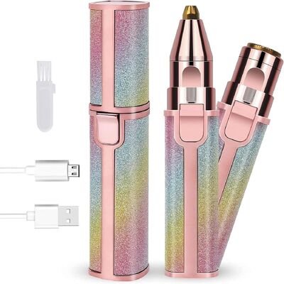 Tondeuse À Sourcils 2 En 1, Rasoir Pour Femme, Épilateur Facial Pour Femme-aquaforge - Publicité Tondeuse À Sourcils 2 En 1, Rasoir Pour Femme, Épilateur Facial Pour Femme-aquaforge - Publicité