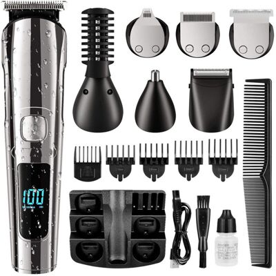 XISRENS Tondeuse À Barbe, Tondeuse À Cheveux Sans Fil Pour Homme, Étanche Pour Le Corps, La Moustache, Le Nez, L'Oreille, Le Visage, Le Rasoir Électrique, Kit De Toilettage Tout En 1, Rechargeable Par Usb - Publicité XISRENS Tondeuse À Barbe, Tondeuse À Cheveux Sans Fil Pour Homme, Étanche Pour Le Corps, La Moustache, Le Nez, L'Oreille, Le Visage, Le Rasoir Électrique, Kit De Toilettage Tout En 1, Rechargeable Par Usb - Publicité