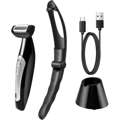 OEM Épilateur Électrique Pour Le Dos, Rasoir Et Tondeuse Pour Le Corps Entier Pour Hommes, Poignée Pliable Et Amovible, Lavable Et Utilisable Sur Peau Sèche Ou Humide, Avec Station De Charge. Publicité OEM Épilateur Électrique Pour Le Dos, Rasoir Et Tondeuse Pour Le Corps Entier Pour Hommes, Poignée Pliable Et Amovible, Lavable Et Utilisable Sur Peau Sèche Ou Humide, Avec Station De Charge. Publicité