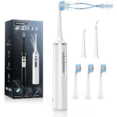 OEM Flosser Dentaire D'Eau Avec Brosse À Dents Électrique, Kit De Nettoyage Des Dents Avec 4 Modes, Flosser D'Eau Portable Pour Les Voyages Et La Maison, Noir - Publicité OEM Flosser Dentaire D'Eau Avec Brosse À Dents Électrique, Kit De Nettoyage Des Dents Avec 4 Modes, Flosser D'Eau Portable Pour Les Voyages Et La Maison, Noir - Publicité