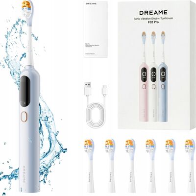 OEM Brosse À Dents Sonique Dreame F02 Pro Avec Minuterie, Batterie 300 Jours, 6 Têtes - Publicité OEM Brosse À Dents Sonique Dreame F02 Pro Avec Minuterie, Batterie 300 Jours, 6 Têtes - Publicité