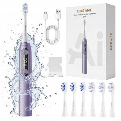 OEM Brosse À Dents Électrique Dream E10f Violette Sonique À 6 Têtes - Publicité OEM Brosse À Dents Électrique Dream E10f Violette Sonique À 6 Têtes - Publicité