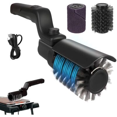 OEM Brosse Électrique Améliorée, Brosse De Nettoyage De Gril Sans Fil Rechargeable, Tête En Acier Inoxydable, 3 Vitesses, Autonomie De 90 Minutes - Publicité OEM Brosse Électrique Améliorée, Brosse De Nettoyage De Gril Sans Fil Rechargeable, Tête En Acier Inoxydable, 3 Vitesses, Autonomie De 90 Minutes - Publicité