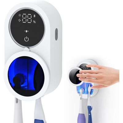 OEM Porte-brosse À Dents Mural Uv-c & Uv-a Avec Stérilisateur, Séchage Automatique, Batterie 50 Jours, 2 Fentes - Publicité OEM Porte-brosse À Dents Mural Uv-c & Uv-a Avec Stérilisateur, Séchage Automatique, Batterie 50 Jours, 2 Fentes - Publicité