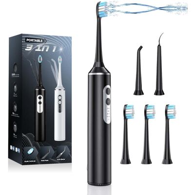 OEM Flosser Dentaire D'Eau Avec Brosse À Dents Électrique, Kit De Nettoyage Des Dents Avec 4 Modes, Flosser D'Eau Portable Pour Les Voyages Et La Maison, Blanc - Publicité OEM Flosser Dentaire D'Eau Avec Brosse À Dents Électrique, Kit De Nettoyage Des Dents Avec 4 Modes, Flosser D'Eau Portable Pour Les Voyages Et La Maison, Blanc - Publicité